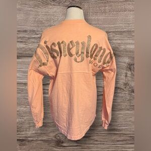 Disneyland Resort Spirit Jersey Adult Large Oversized Rose Gold Glitter